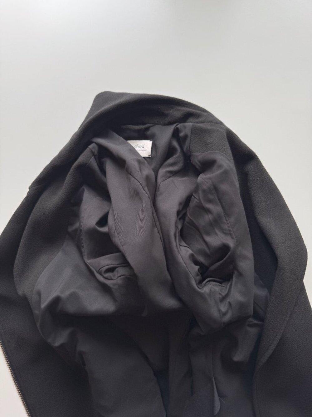 Aritzia WILFRED Montesson Black Crepe Motorcycle Moto Biker Jacket, Size 4 - Picture 10 of 12